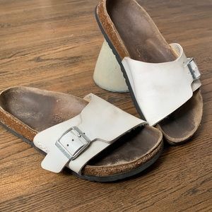 Birkenstock     Birkis size 37 white slip on